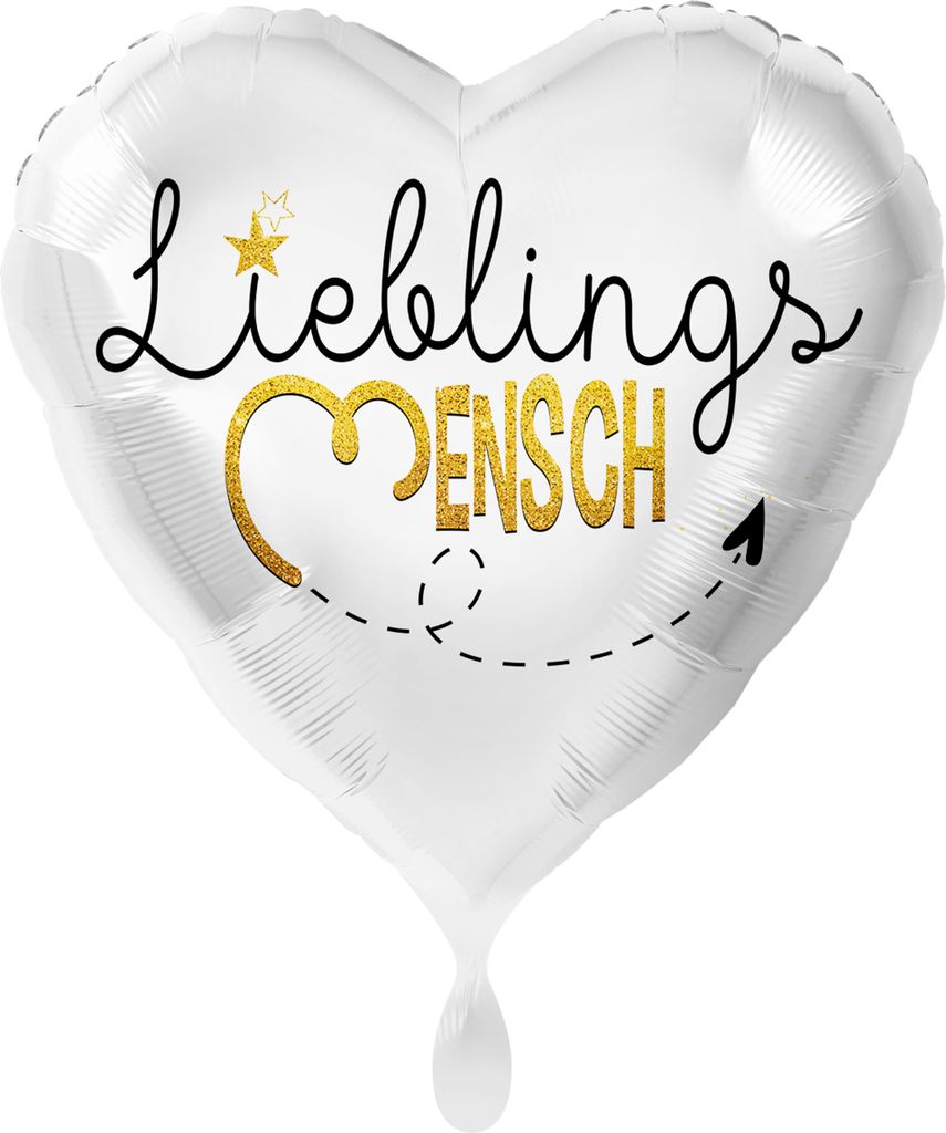 18"/Ø43cm Herz Folienballon "Lieblingsmensch"