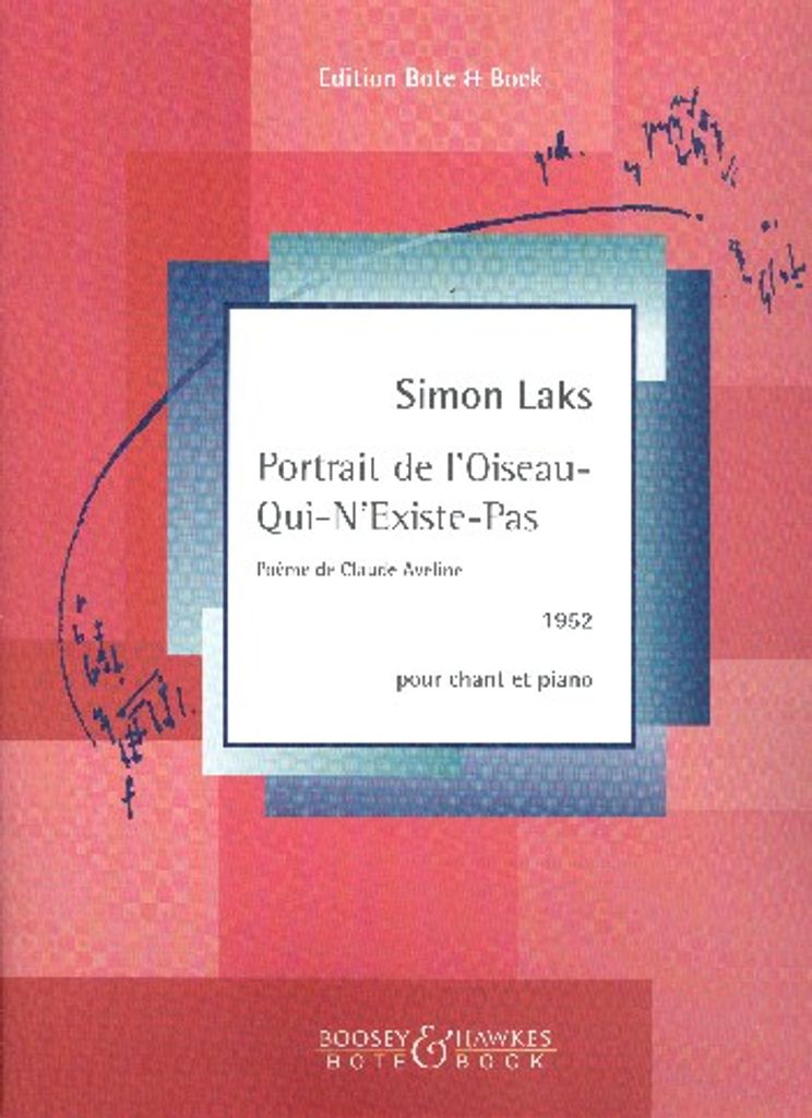 Portrait de l'oiseau-qui-n'existe-pas für Gesang und Klavier Partitur