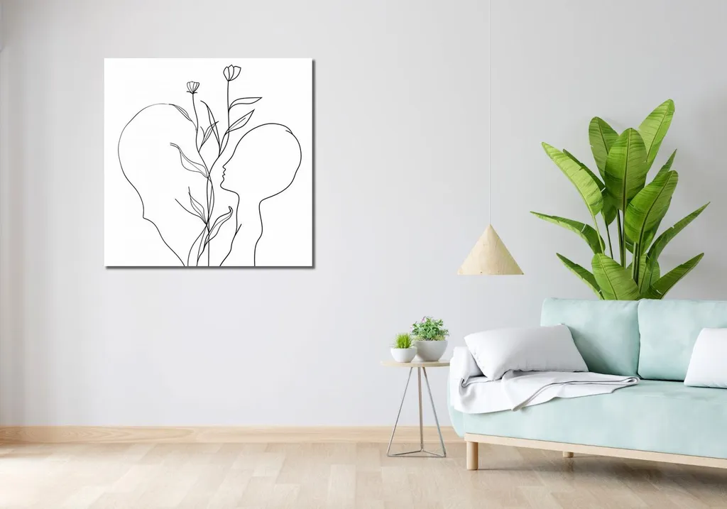 Comment Décorer un Grand Mur Vide ? Tableau Nature 90x90 cm Grand Format - 2