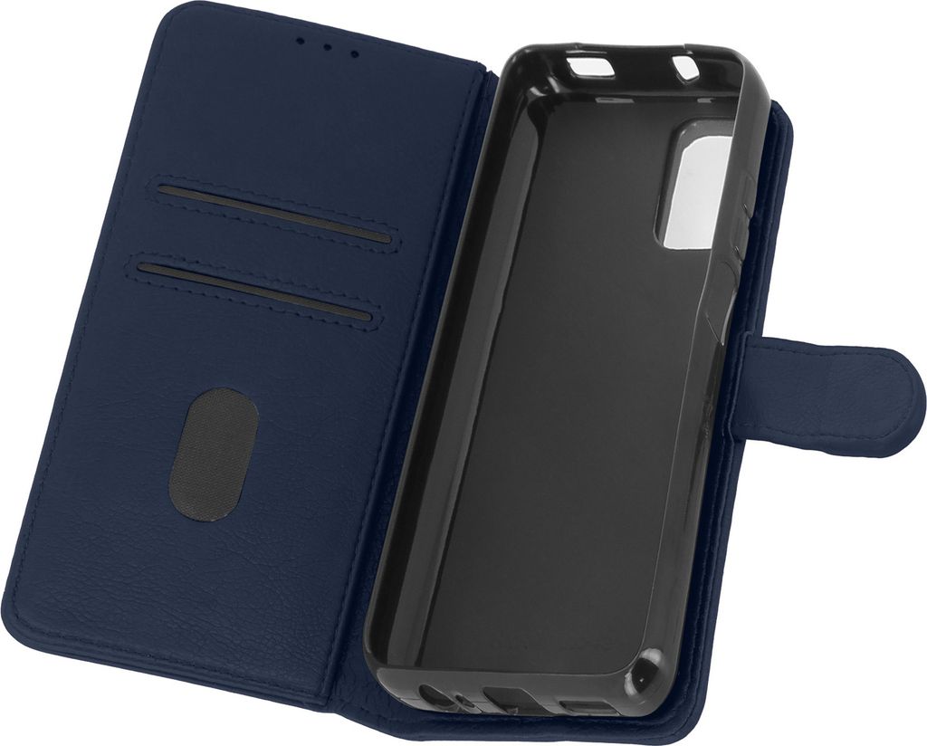 Avizar, Flip Cover Geldbörse, Etui Kunstleder für Xiaomi Redmi Note 10, Blau