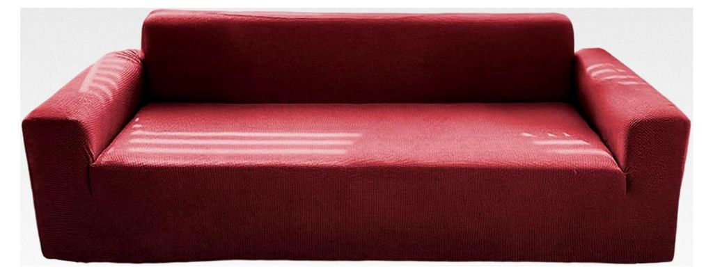 Sofabezug, elastischer Bezug für 3-Sitzer Couch, abriebfester Möbelschutz für Wohnzimmer, Schlafzimmer, Arbeitsplatz und Terrasse