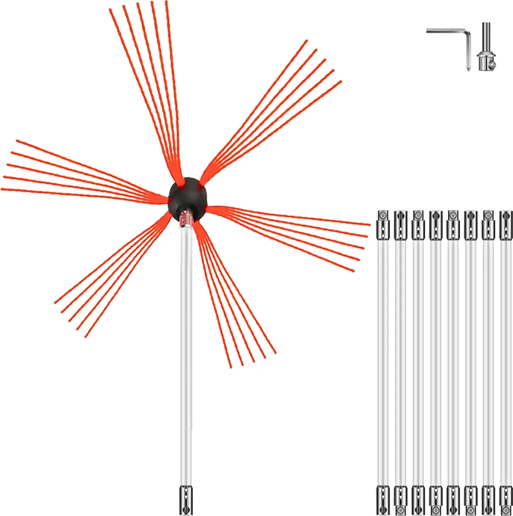 Sistema di Pulizia Camino VEVOR 9m: Tecnologia Nylon per Tubi Stufa
