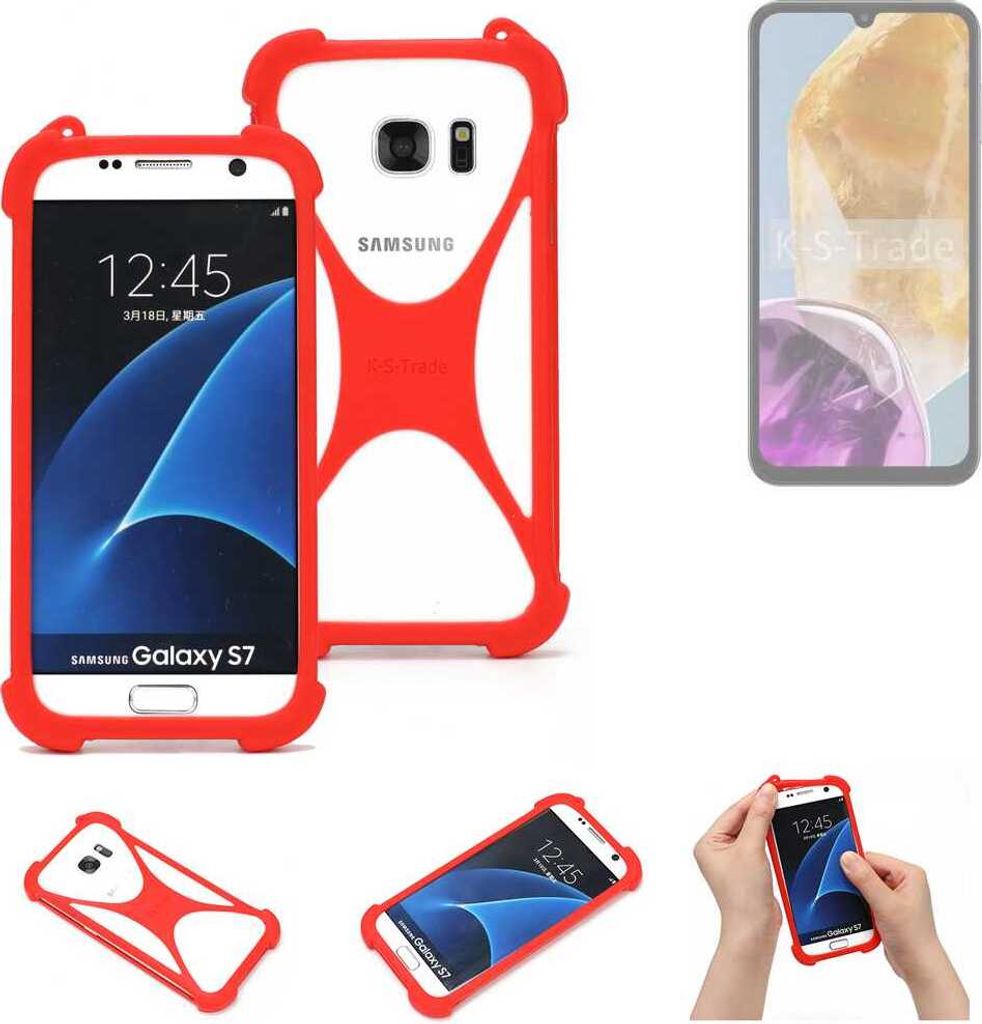 K-S-Trade Handy-Hülle kompatibel mit Samsung Galaxy M15 5G Prime Schutz-Hülle Bumper Silikon Schutz Hülle Cover Case Silikoncase Silikonbumper TPU