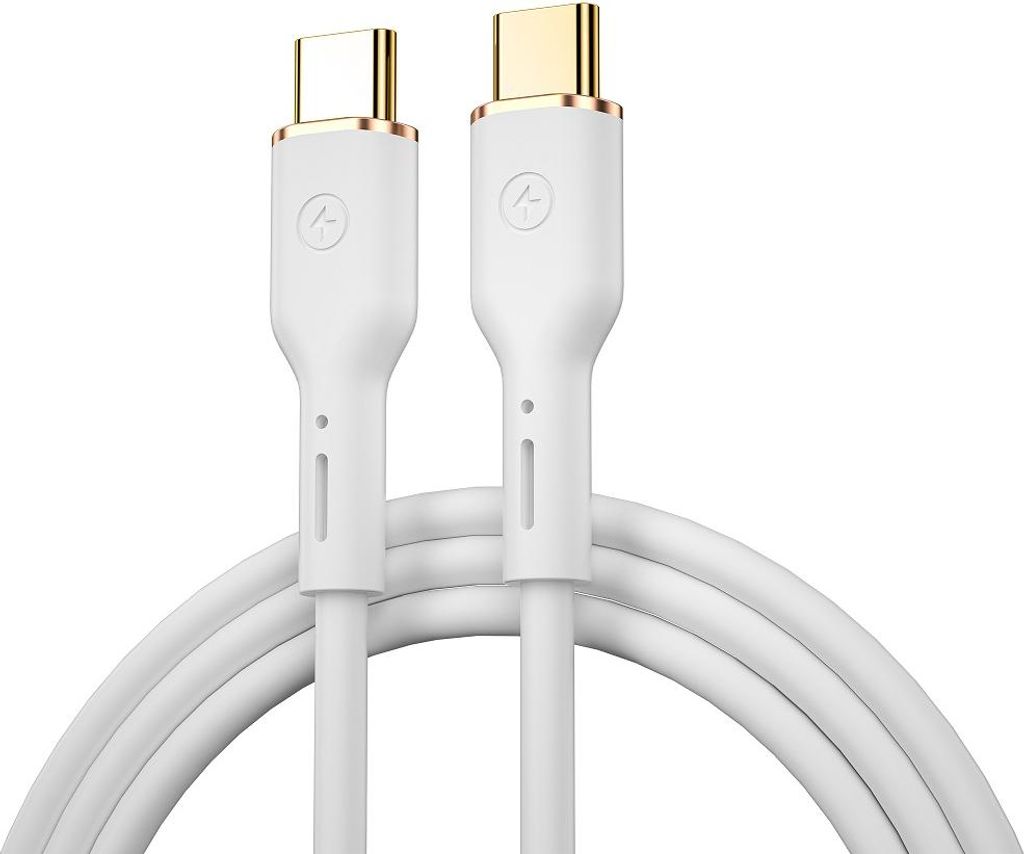 WIWU Kabel YQ02 USB-C - USB-C 100W 1,2m Ladekabel - Schnellladekabel weiß