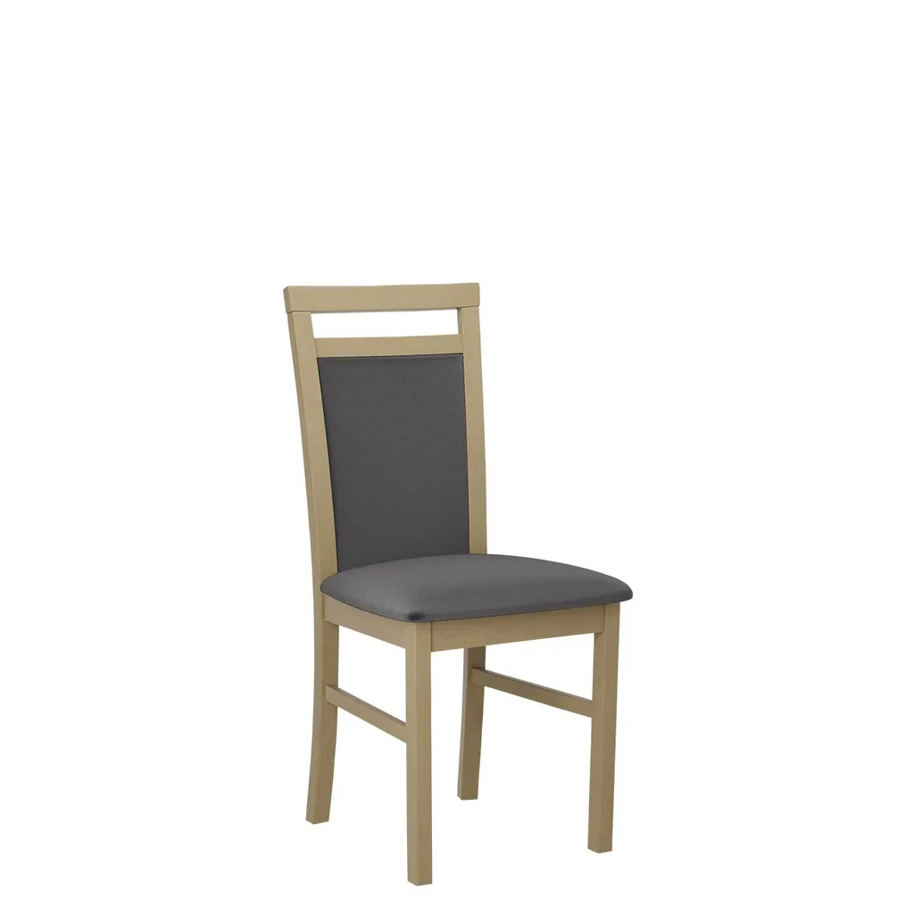Chaise de cuisine FRATONIA 3 facile d'entretien en bois chêne et tissu gris