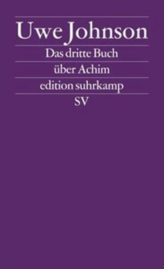 Das dritte Buch über Achim de Uwe Johnson - Roman Littérature Allemande