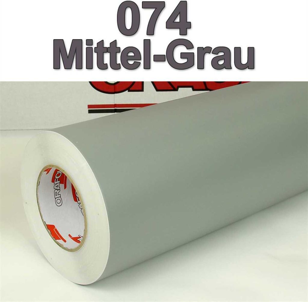 (6,34€/m²) Oracal® Möbelfolie 074 Mittelgrau Matt 126 cm Produktbild 
