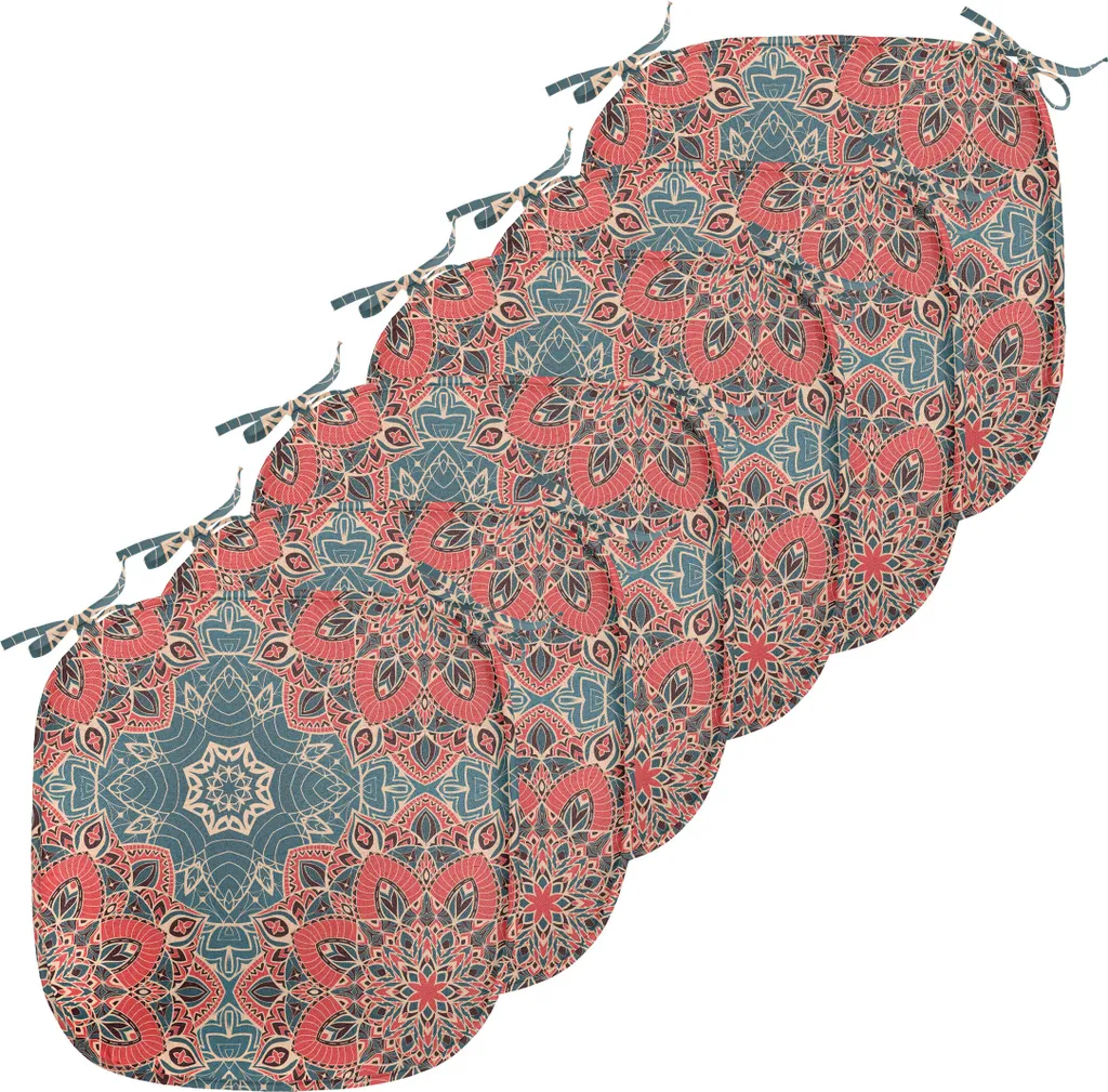 Galette de chaise imperméable 40x40 cm - Set de 6 coussins décoratifs Mandala