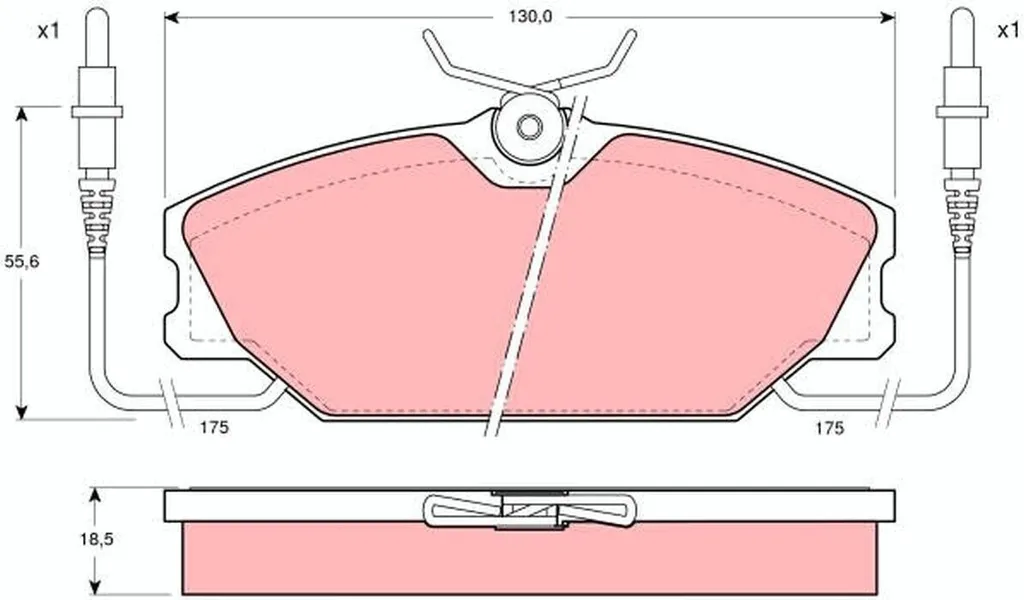 Plaquettes de frein TRW GDB425 Haute Friction pour Renault Espace II