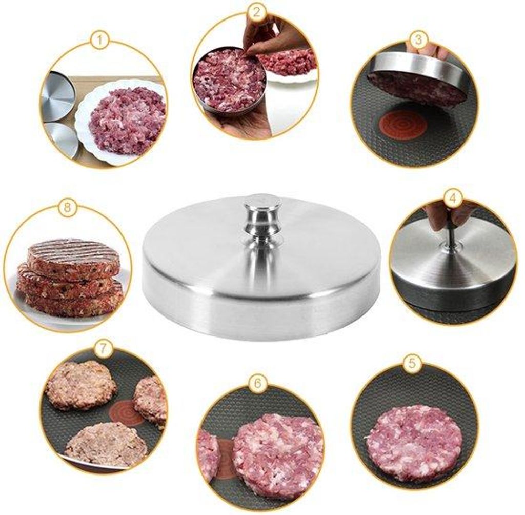 Barbecue-Grill - 9,5 cm - Roestvrij-Stahl - Antifussbeschichtung - für Camping und Grillen - leicht zu reinigen - langlebig und stabil