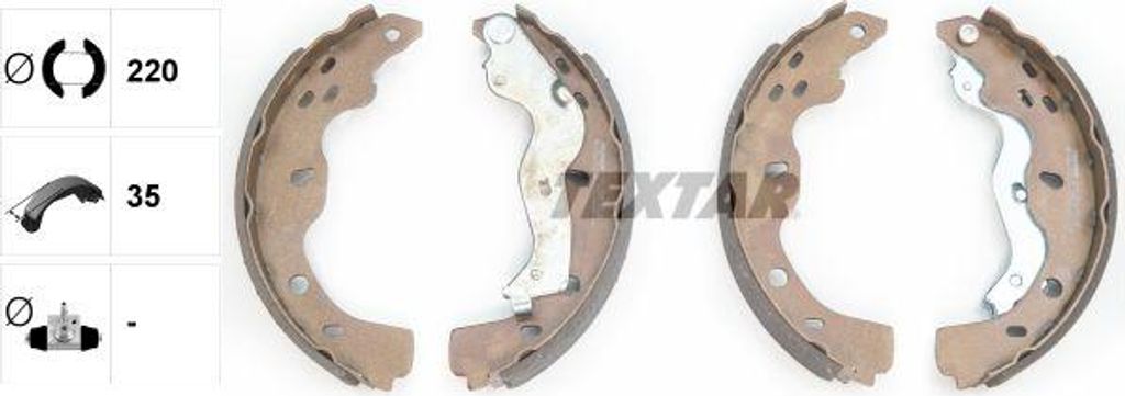 TEXTAR 91067500 Bremsbackensatz OE 71742832 kompatibel mit Sedici