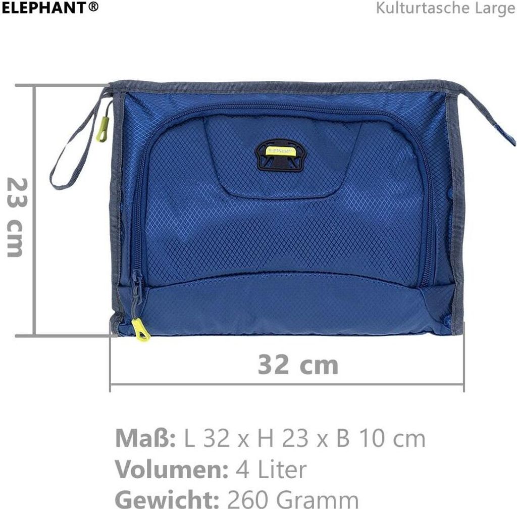 Kulturbeutel Kulturtasche groß Damen Herren Jungen Elephant