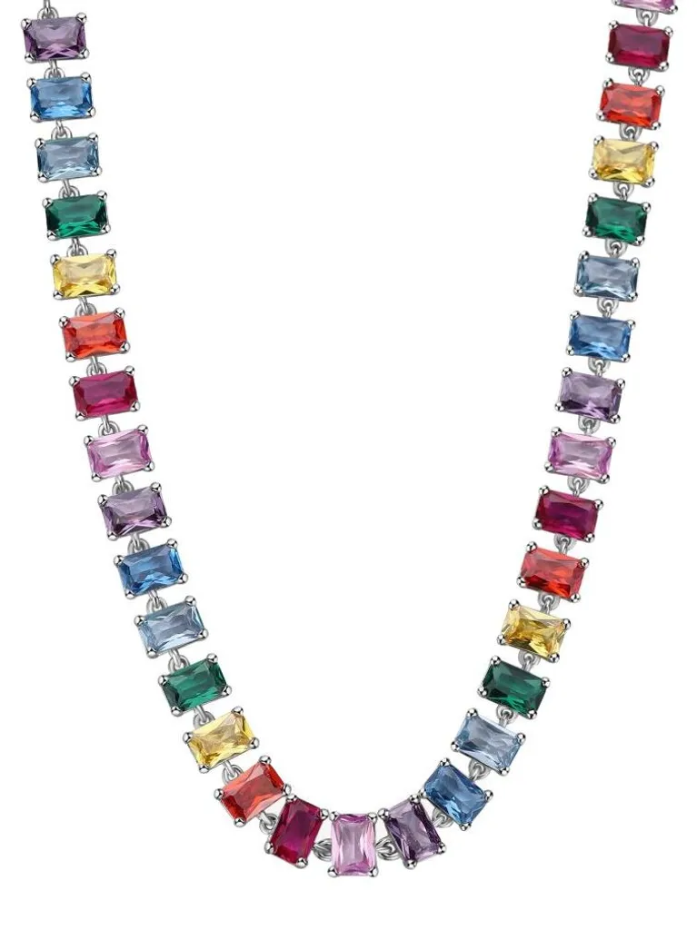 Collier en zirconium multicolore de prestige pour femme modèle FJR01