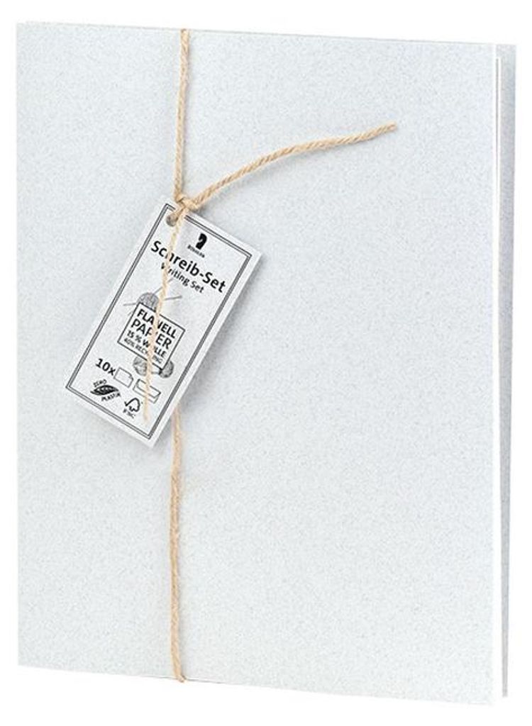 RÖSSLER Briefpapier Set Terra Flanell 10 Blatt/10 Briefumschläge