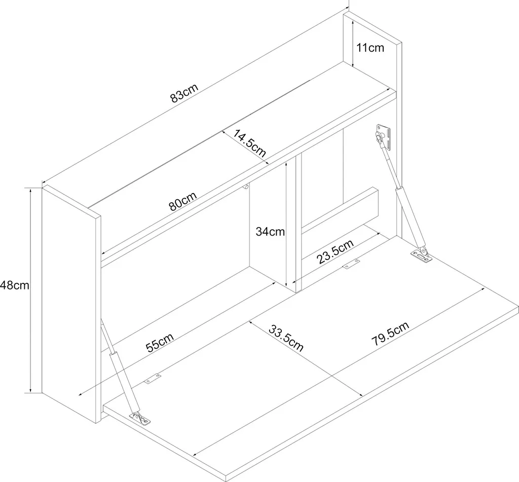 Bureau de télétravail compact pliable pour studio et petit appartement - 4