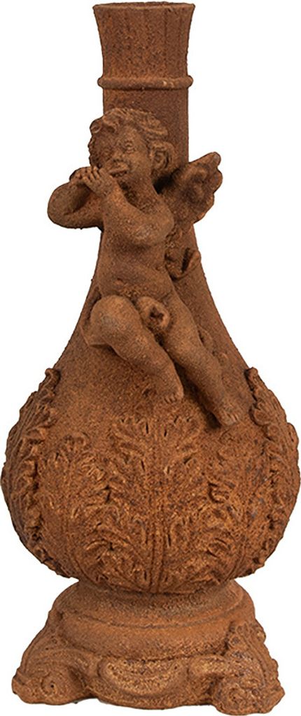 Clayre & Eef Kerzenständer 23 cm Braun Polyresin Engel