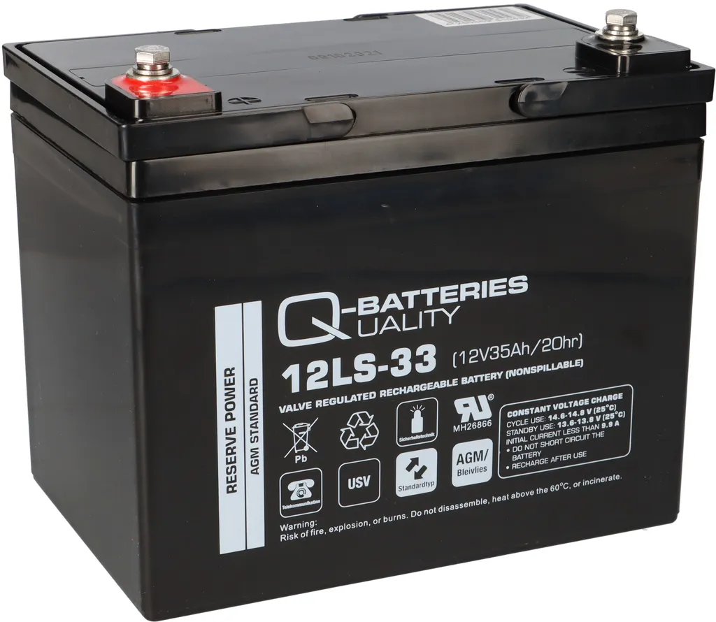 Batterie plomb AGM 12V 35Ah pour éviter les pannes de courant 10 ans