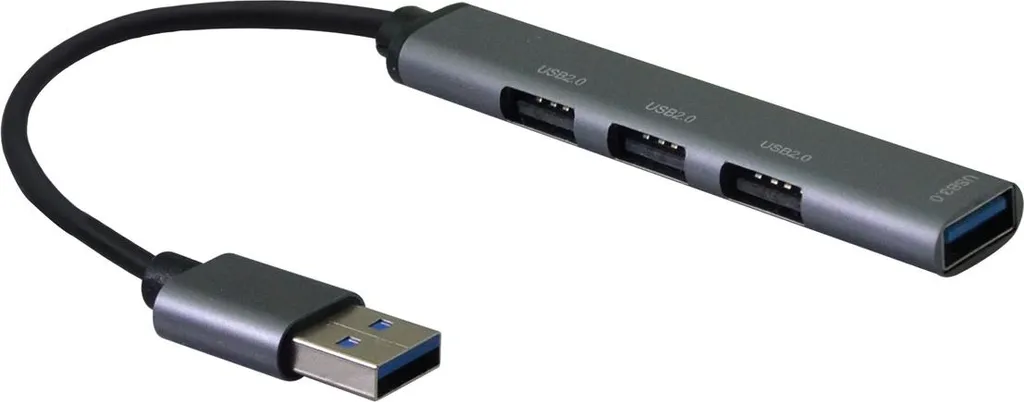 Mini Hub USB 3.0 Portatile: 4 Porte per Viaggi e Postazioni Mobili