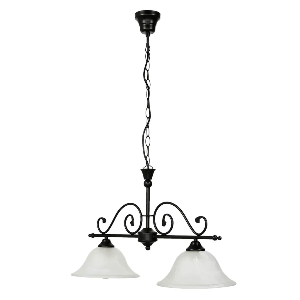 Lustre 2 Spots Rabalux 7777 Dorothea E27 Noir et Blanc Design 72cm - 11