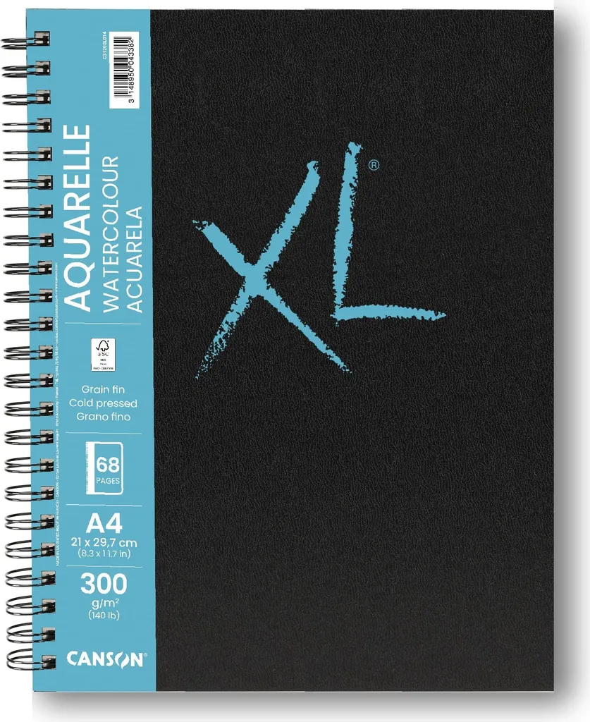 CANSON C31200L014 CANSON Sketchbook XL BOOK AQUARELLE, DIN A4