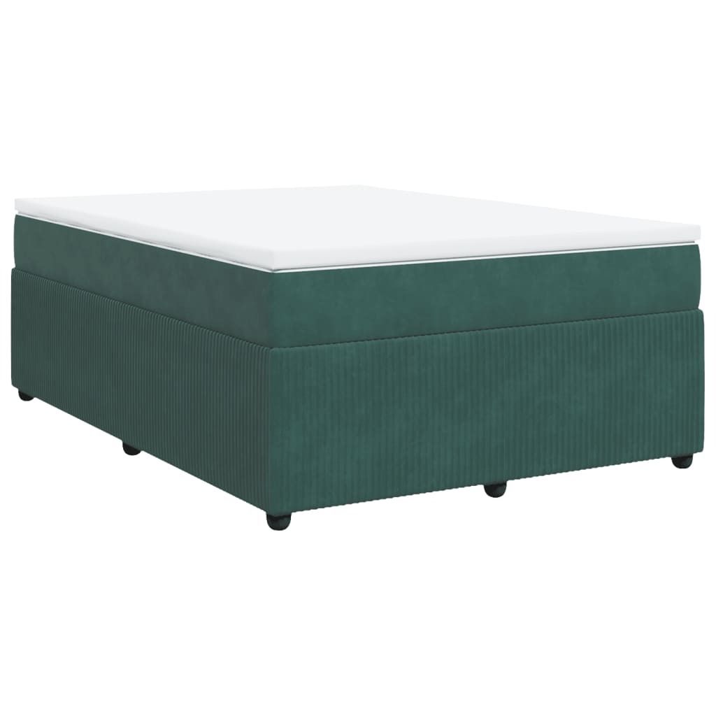 "2026 Aktion"Boxspringbett Modernes/Doppelbett - Polsterbett Erwachsene/r /Kind - mit Matratze Dunkelgrün 140x190cm Samt - Klassische Betten NeuM...