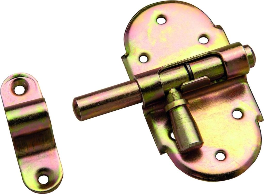 DENI Grendelriegel mit Schlaufe 1706,B69xL35mm silber, galv. verzinkt