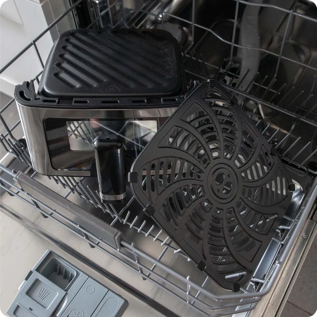 Friteuse saine Berdsen BD-655 noire à circulation d'air rapide 1400W - 25