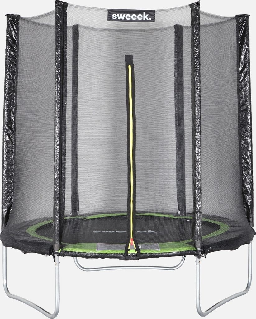 sweeek - Trampolin Ø180cm mit Sicherheitsnetz - Grün Produktbild 