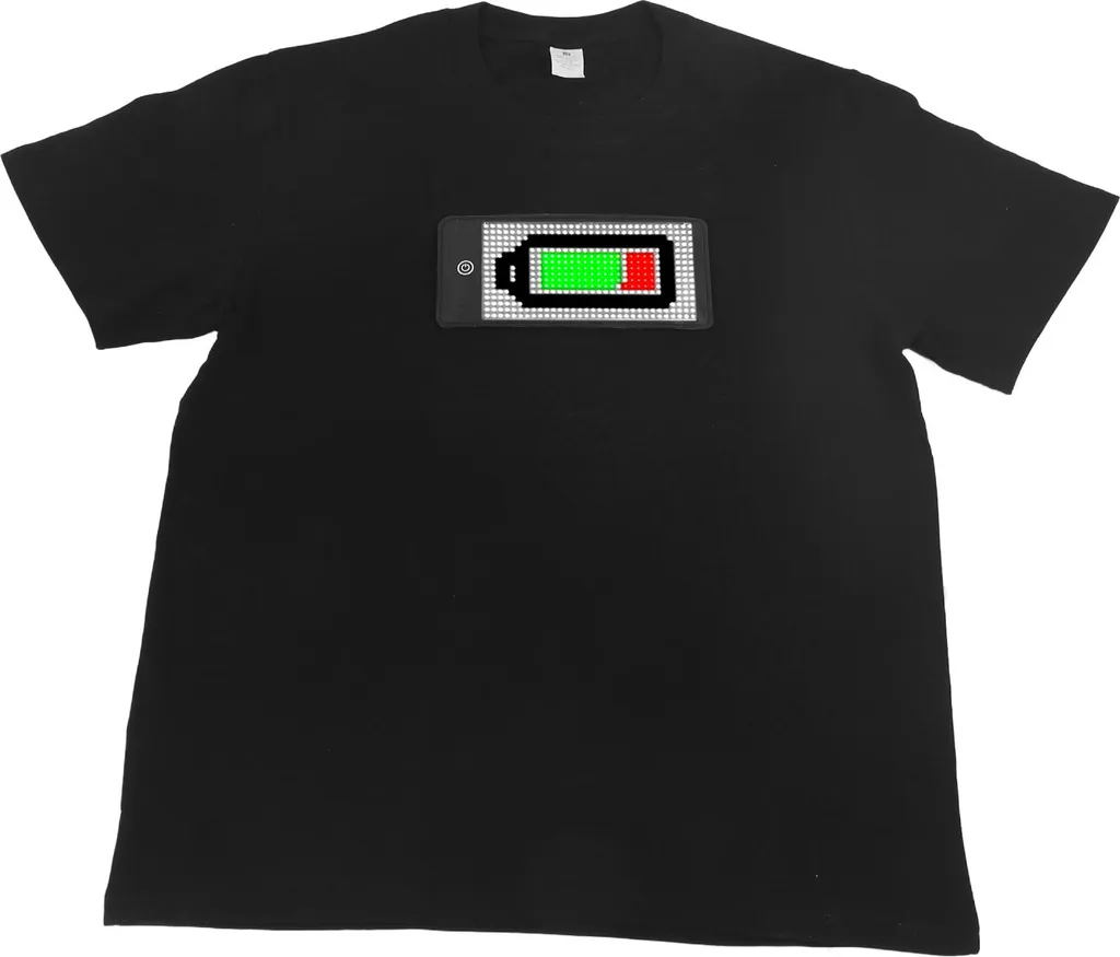 T-shirt LED pour Soirée et Festival Programmable Bluetooth Taille XXL