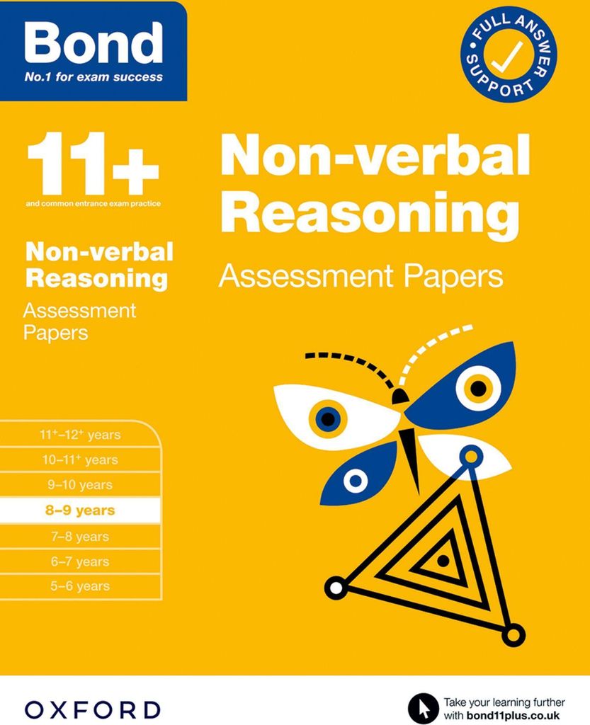 Bond 11+: Bond 11+ Non-verbal Reasoning Assessment Papers 8-9 years