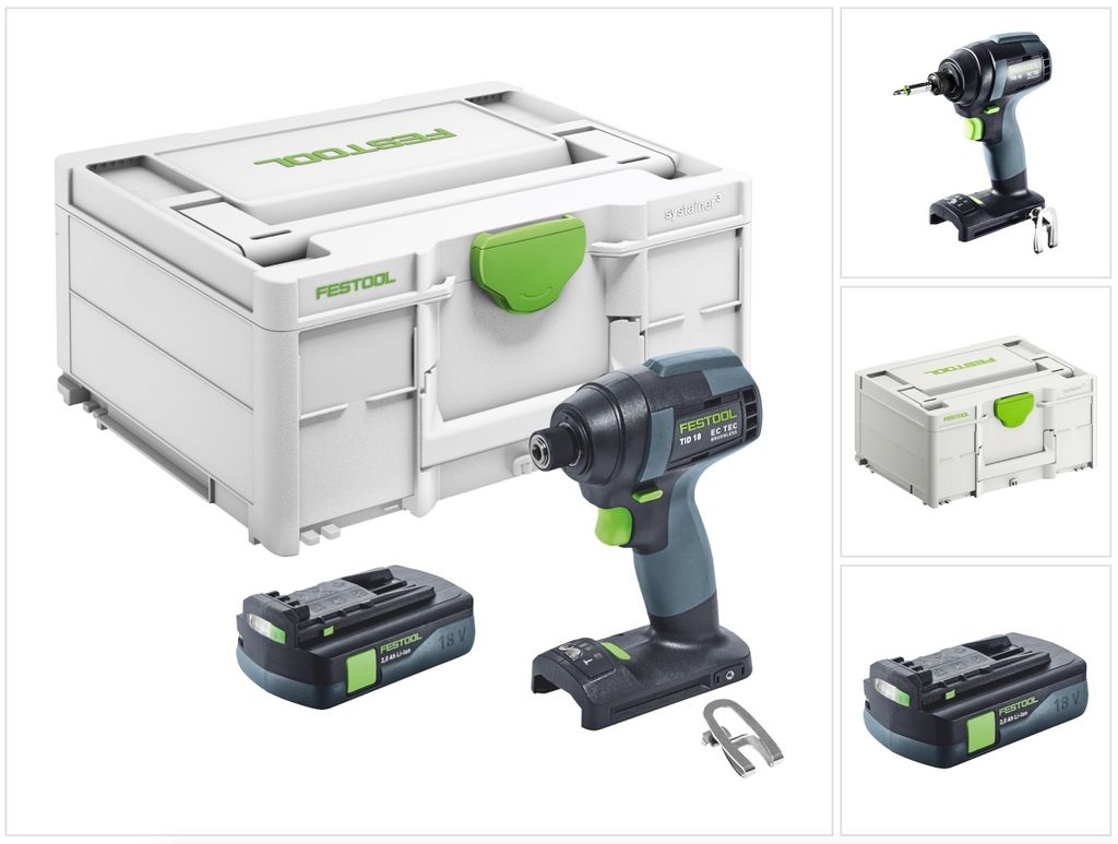 Festool TID 18-Basic akumulatorowy klucz udarowy 18 V 180 Zdjęcie produktu 