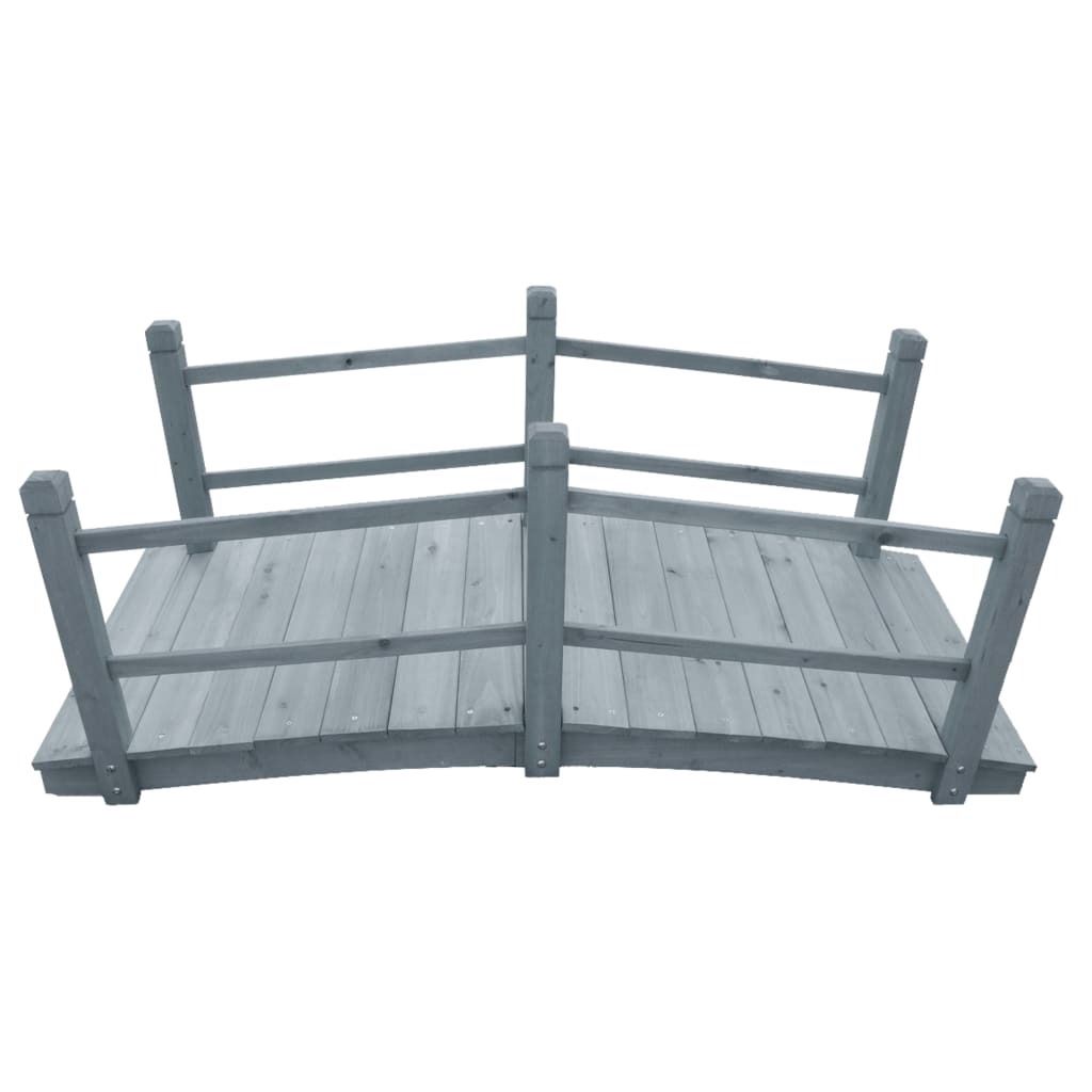vidaXL Mostek ogrodowy szary 140x60x56 cm z litego drewna Zdjęcie produktu 