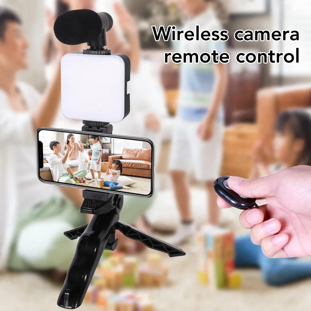 Kit Vlogging da Viaggio per Smartphone con Microfono e Treppiede - 4