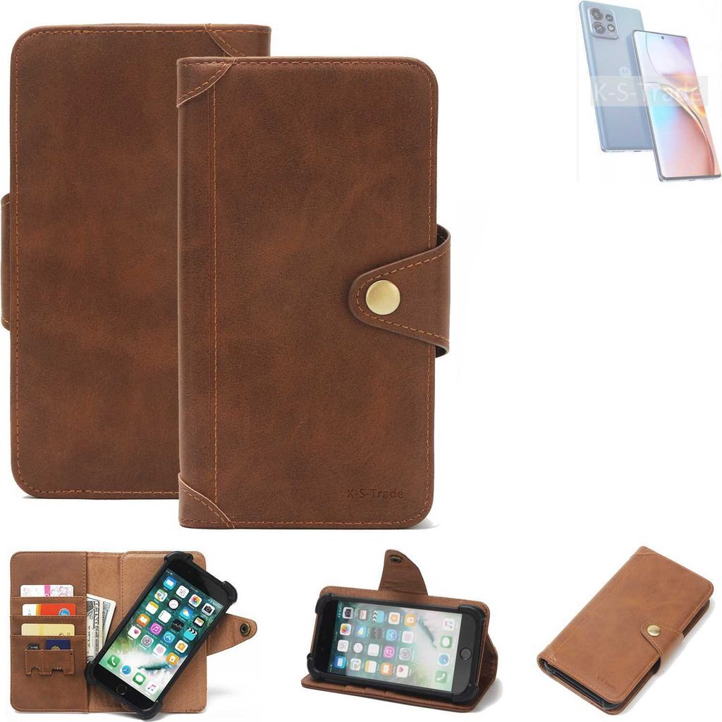 K-S-Trade Handyhülle kompatibel mit Motorola Edge 40 Pro Schutz Hülle Walletcase Bookstyle Tasche Case Handytasche Wallet Flipcase Cover Polyuret...
