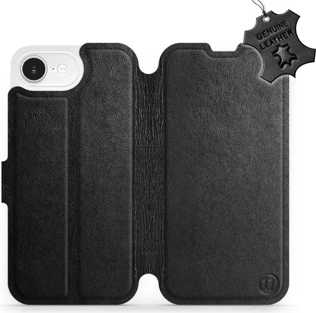 Echtleder Handyhülle für iPhone 17e / 16e, Mobiwear Leather, Schwarz
