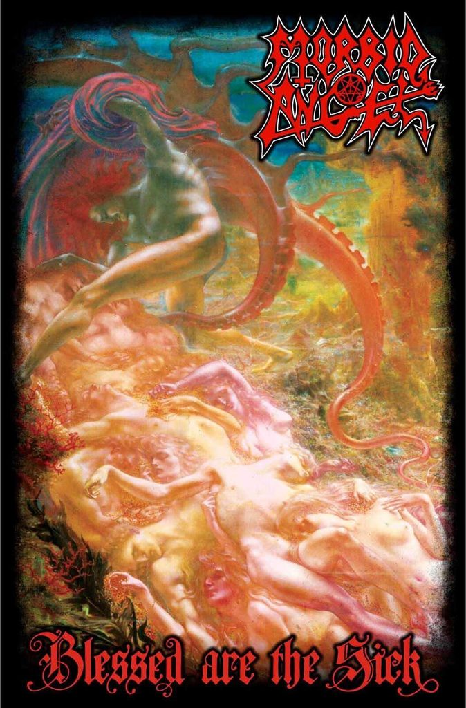 Morbid Angel - Poster "Blessed Are The Sick", Stoff RO2616 (106 cm x 70 cm) (Orange)