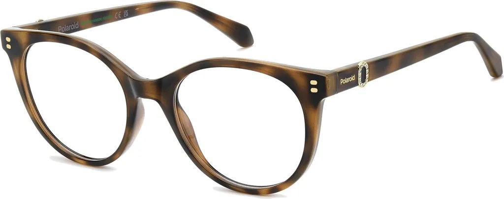 Lunettes Polaroid femme PLD D601 Havana en acétate haute qualité 52