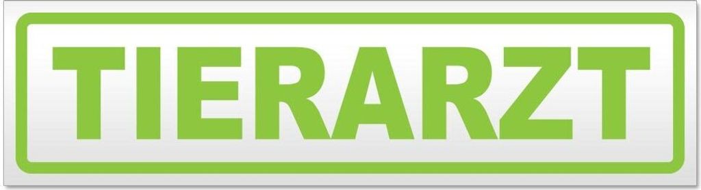 Kiwistar - Autoaufkleber - Lindgrün - 30 x 8 cm - Tierarzt - Hinweis Aufkleber Sticker für Auto, Kfz, Fahrrad, PKW, LKW