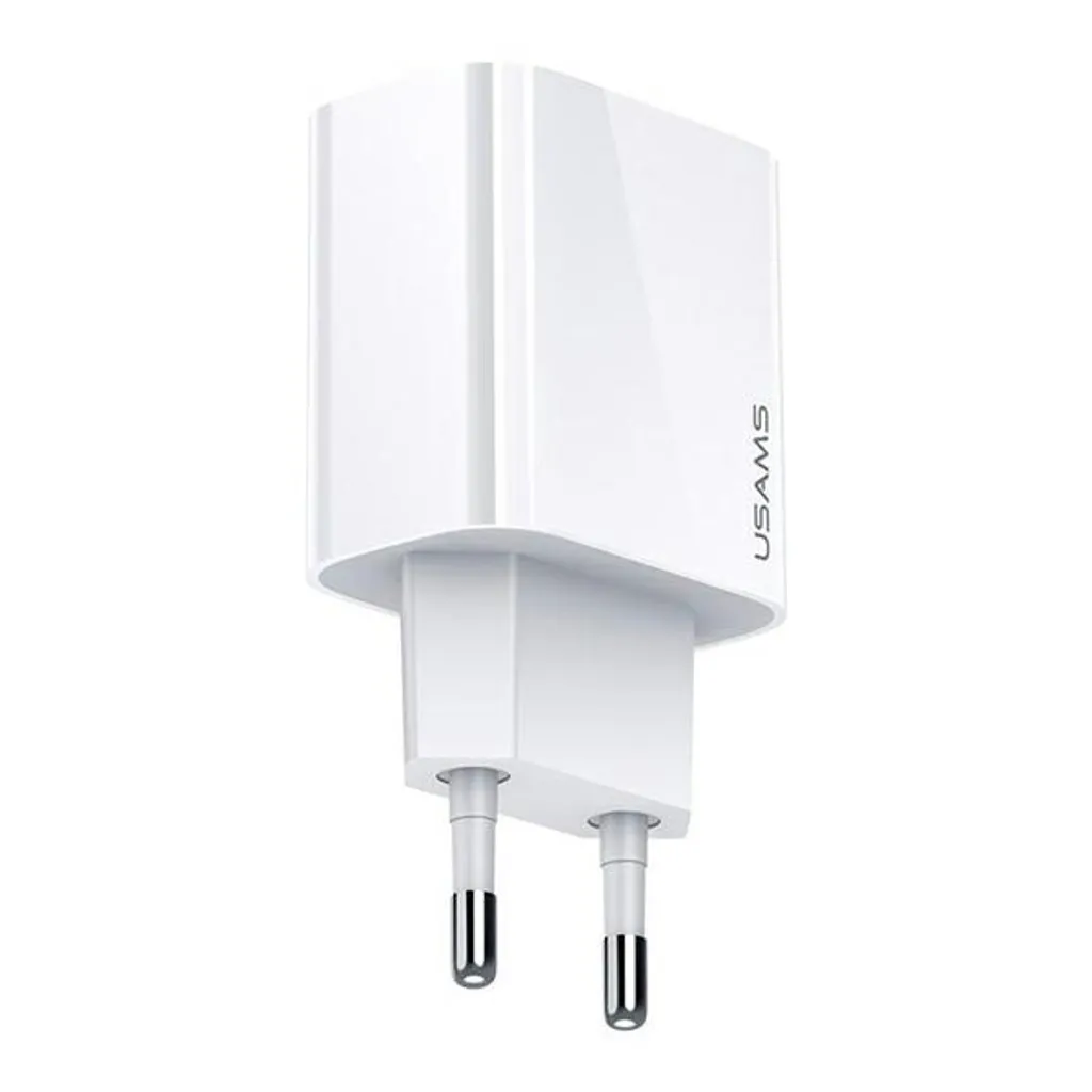 Usams T34 Caricatore da Muro 20W PD3.0 - Porta USB-C Bianca Fast Charge