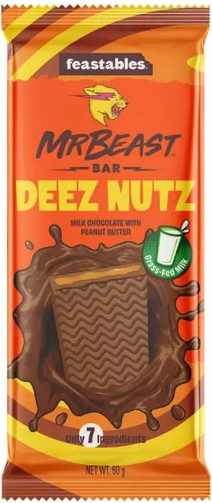MrBeast Feastables Peanut Butter (10 x 60g)