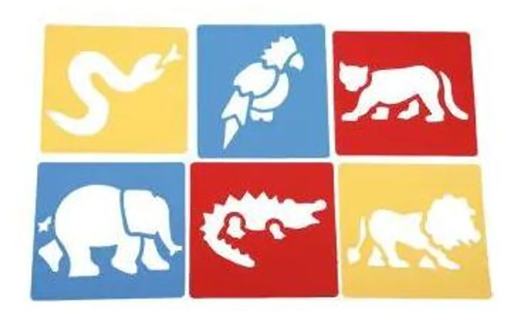 Modèles de Dessin Animaux de la Jungle - Kit Créatif 12 Pièces en Carton