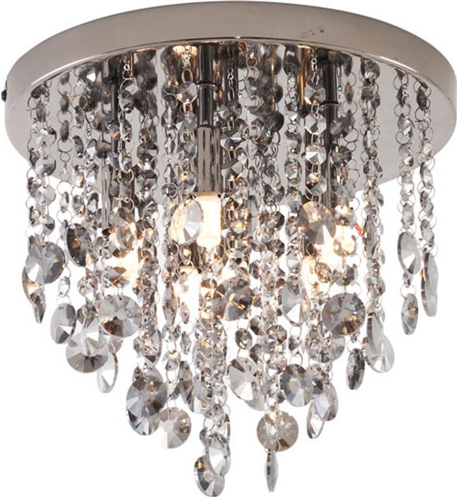 QAZQA - Klassisch I Antik Klassische Deckenleuchte I Deckenlampe I Lampe I Leuchte Schwarz mit Rauchglas - Medusa I Wohnzimmer I Schlafzimmer - Run...