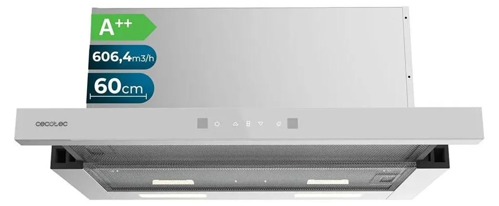 Hotte aspirante 60cm Flux TLT 605500 Puissante Silencieuse et A++