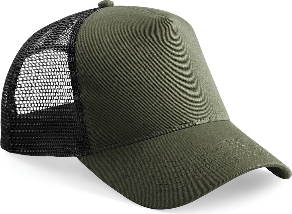 Beechfield Herren Trucker-Baseballkappe mit Netzeinsätzen (2 Stück/Packung) RW6695 (Einheitsgröße) (Olive/Schwarz)