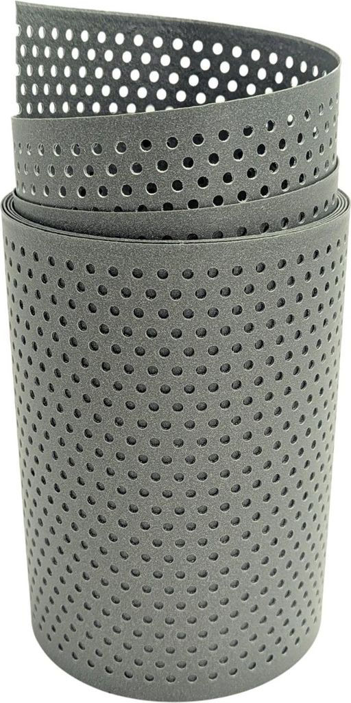 Doppelstab Sichtschutz zaun|zu ECO gelocht 20% Streifen Recycling Zaunblende Salbei 2,55m