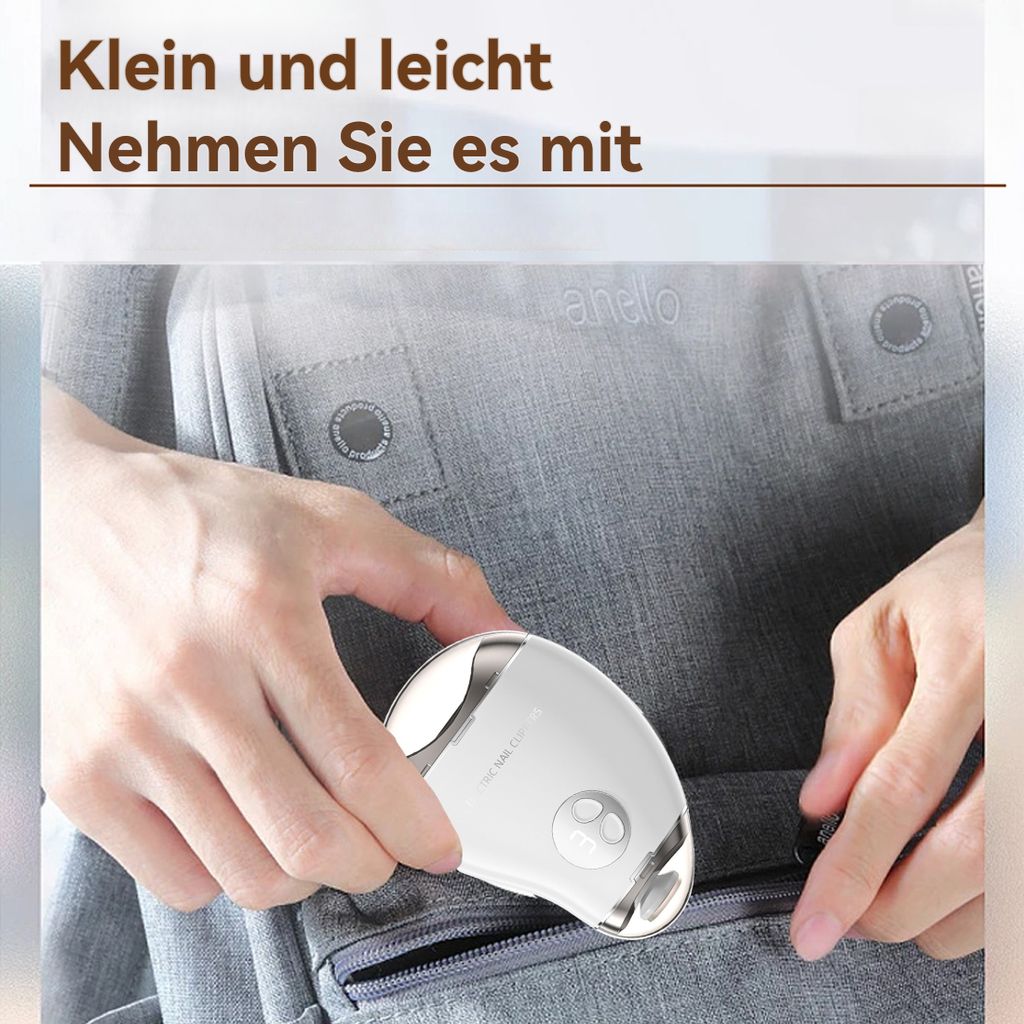 Nagelknipser, 2-in-1 Automatische Fingernagelschneider, Produktbild 8