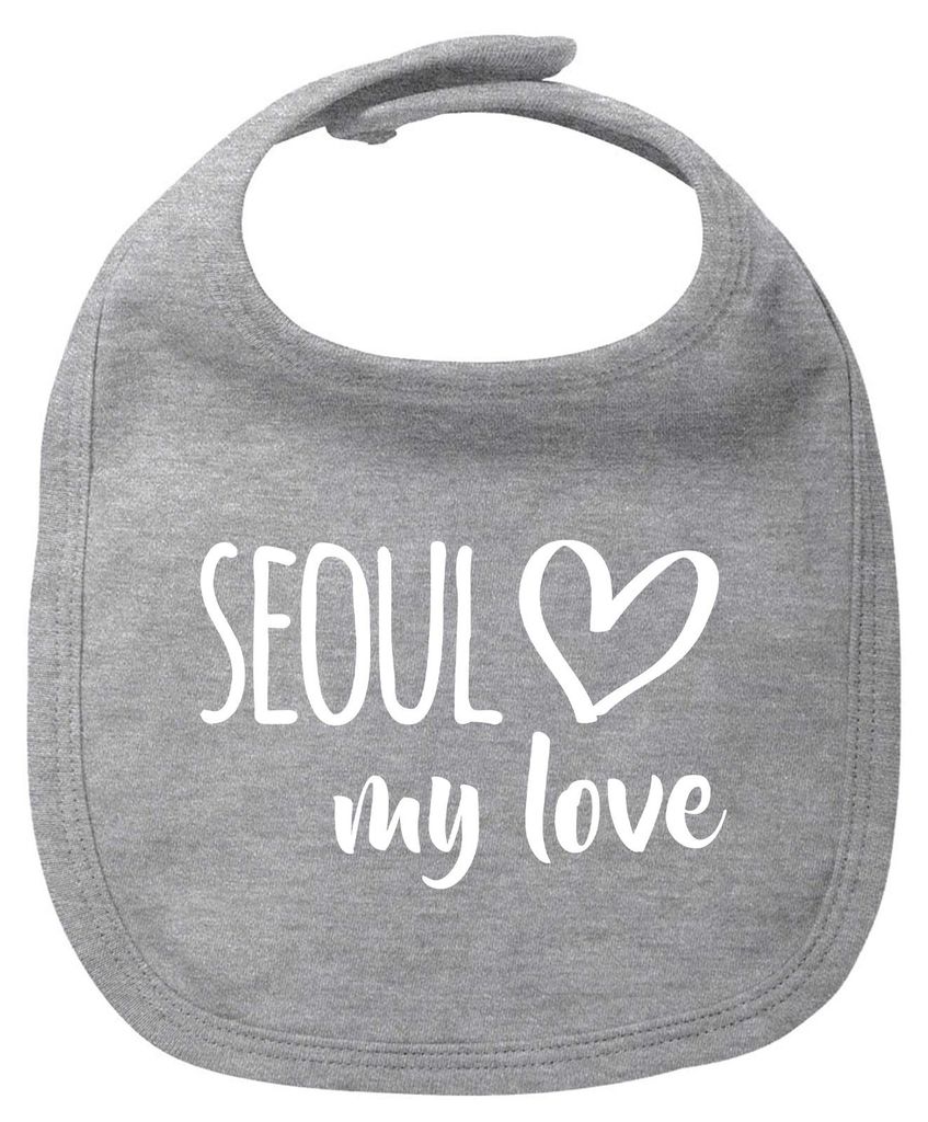 Huuraa Baby Lätzchen Seoul my love Heather Grey Produktbild 
