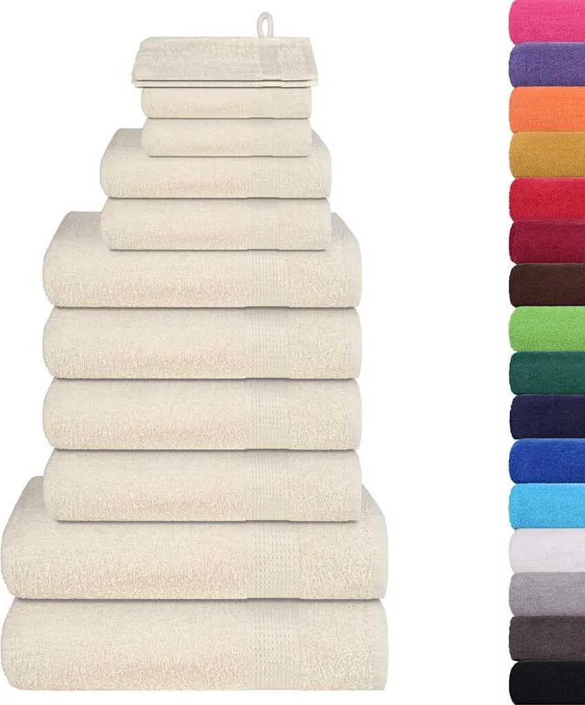 Set Risparmio 12 Asciugamani FROGN Crema | Ideale per Famiglie e Sport - 2