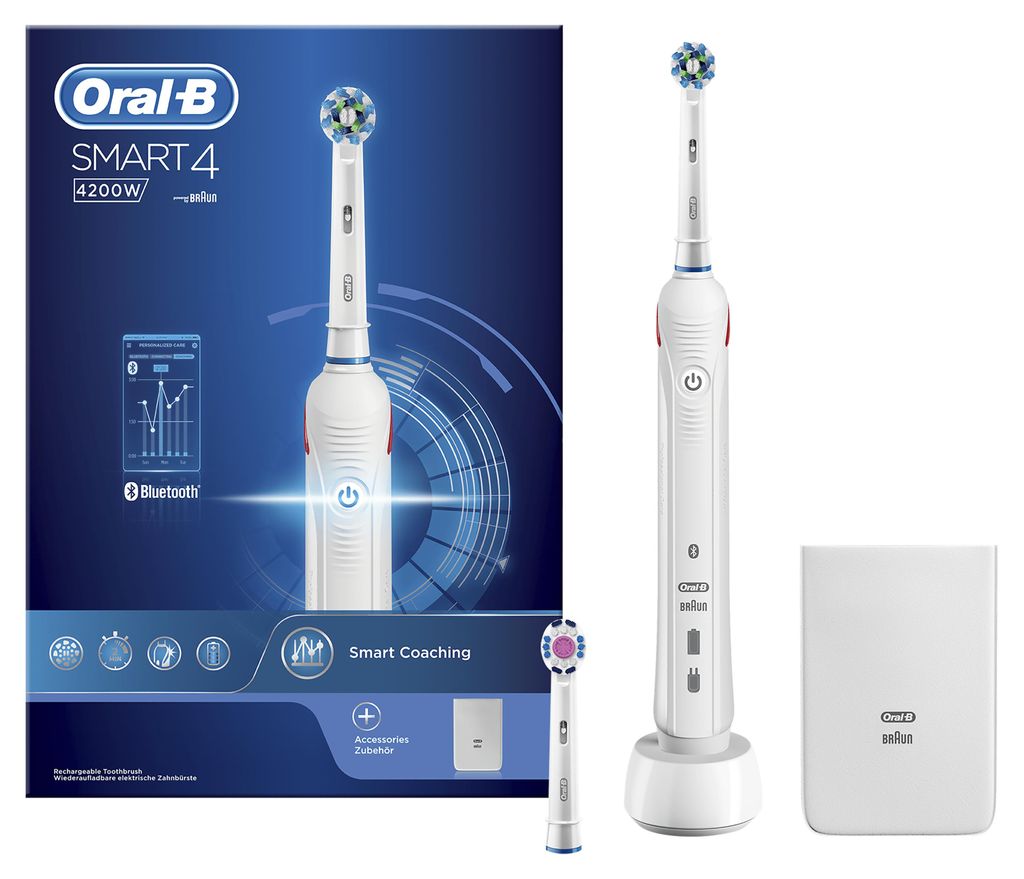 Oral-B Smart 4 - Spazzolino elettrico - 4200W - Bianco - Immagine del prodotto 