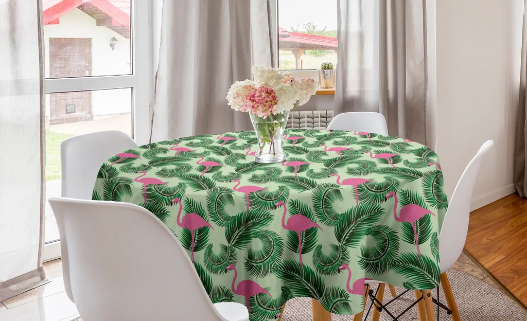 KWQDOZF Flowersdoe Tovaglia Rotonda Geometrica 60 Pollici Tovaglia in Poliestere Impermeabile Tovaglia Decorativa per Tavolo da Pranzo Buffet Feste e Campeggio Navy Bule White Wave Stripes